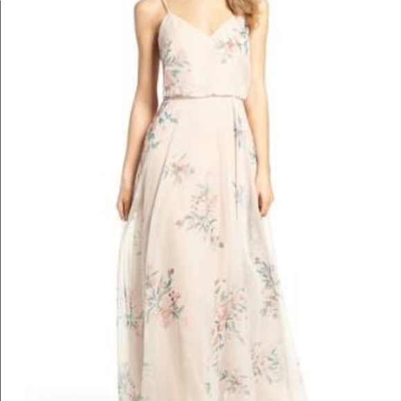 Jenny Yoo Dresses & Skirts - NWOT JENNY YOO Inesse V-Neck Chiffon Floral Gown